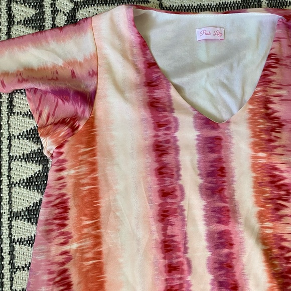 NWOT Pink Lily Shirt Dress - Picture 3 of 6